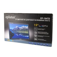 Портативный ЖК телевизор с цифровым тюнером DVB-T2 Eplutus EP-194T (дисп.19' ,разрешение 1440*900)