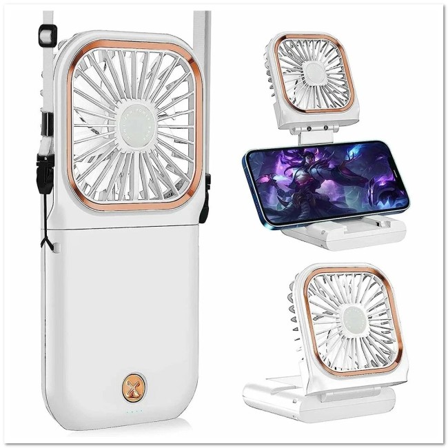 Вентилятор портативный + подставка F -20 (функция PowerBank)