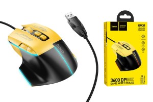 Мышь игровая HOCO GM31 с подсветкой, 7 кнопок, 1200-3600dpi (БЕСШУМНАЯ)
