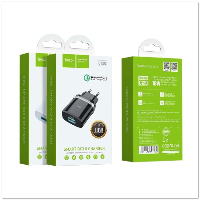 CЗУ HOCO C12Q с USB CQ3.0