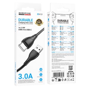 Кабель TYPE C BOROFONE BX121 3А (1М) (круглый) Кабель TYPE C BOROFONE BX121 3А (1М) (круглый)