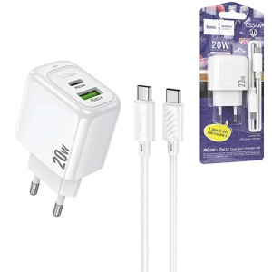 СЗУ HOCO CS54A c TYPE-C + кабель  TYPE-C   PD20W