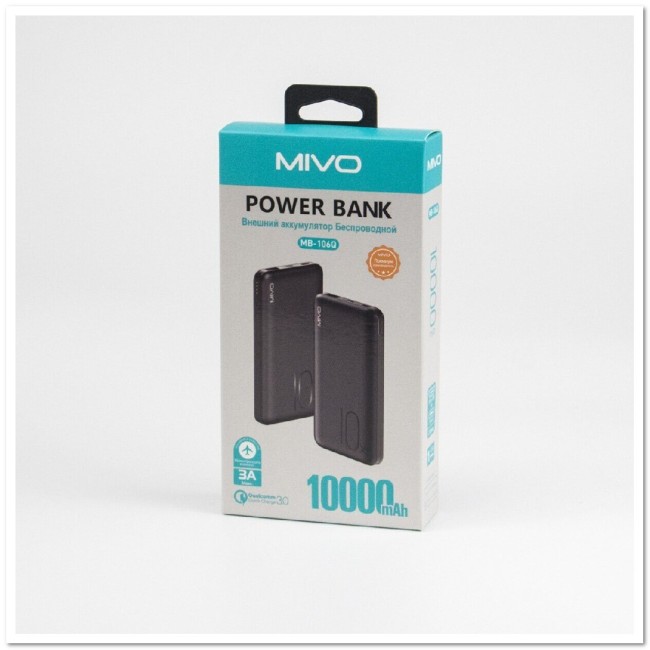 POWER-BANK MIVO MB-106Q 10000mAH PD+CQ3.0 1 USB, micro USB, TYPE-C