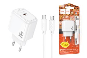 СЗУ HOCO CS53A c TYPE-C + кабель TYPE-C PD25W