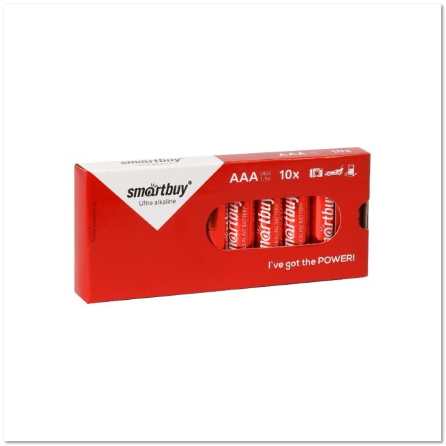 Батарейка алкалиновая Smartbuy AAA LR03/10BX