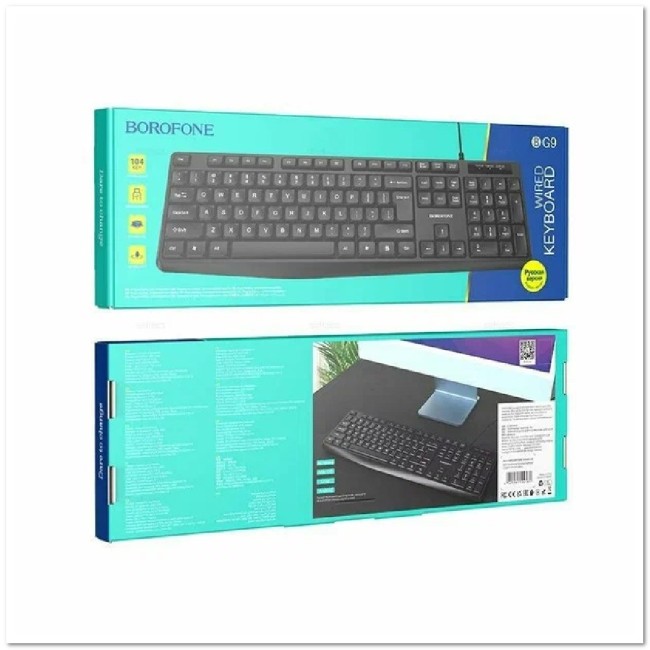 Клавиатура проводная BOROFONE BG9 (кабель 1,45 м)