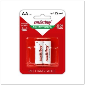Аккумулятор NiMh Smartbuy AA/2BL 2300 mAh