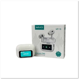 Беспроводные наушники MIVO MT-15 TWS WHITE (с экраном) Беспроводные наушники MIVO MT-15 TWS WHITE (с экраном)