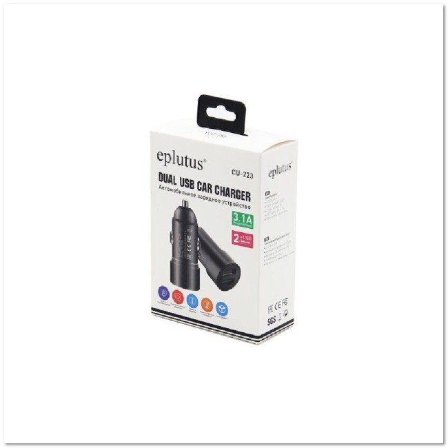 АЗУ с 2-мя USB EPLUTUS CU-223 3.1A