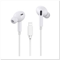 Наушники MP3 Lightning PRO FOXCONN проводные разъем ЗУ (подлючение через Bluetooth) вакуумные