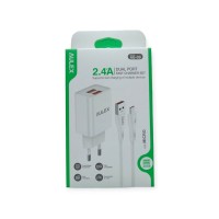 СЗУ Aulex AG-09 c 2-мя USB-портами 2.4A + кабель Micro USB