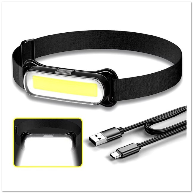 Фонарь налобный 5868 (LED, встр. аккум., 3 режима)