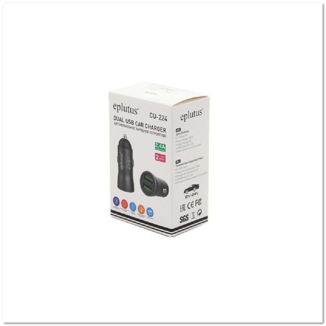АЗУ с 2-мя USB EPLUTUS CU-224 2.4A