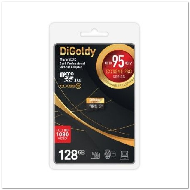 MicroSD Digoldy 128 Гб 10 класс Pro U3 UHS-I (95 Mb/s)