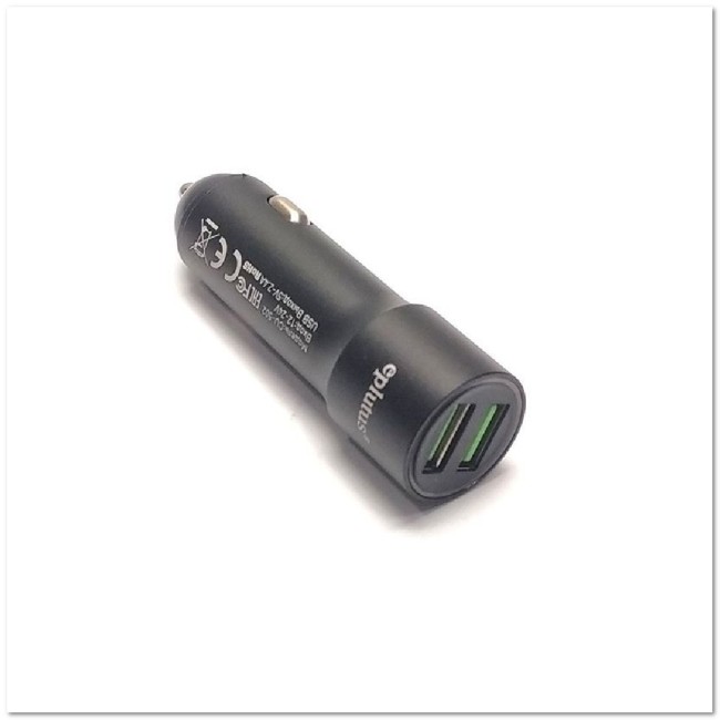 АЗУ с 2-мя USB EPLUTUS CU-502 2.4A метал.,длинное