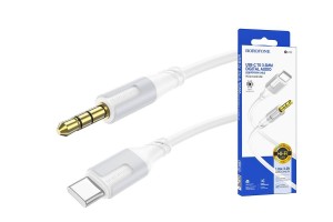 Кабель AUX на TYPE-C BOROFONE BL19 (папа-папа) 1м, ТПЭ