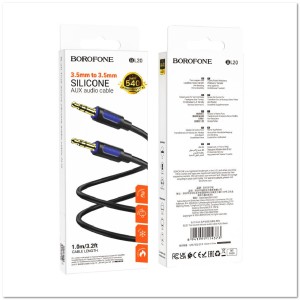 Кабель AUX BOROFONE BL20 прямой 1 метр Silicone