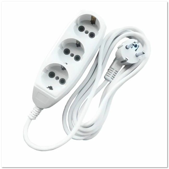 Удлинитель POWER STRIP F-03  4 гнезда 3м с заземлением 16A