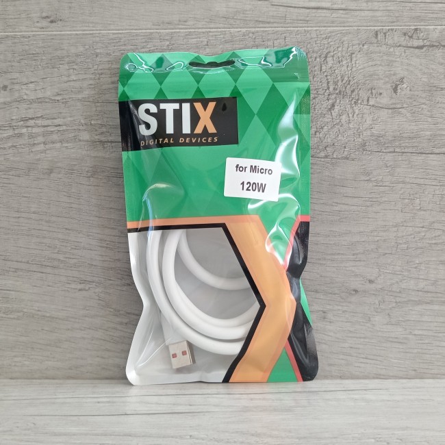 Кабель MICRO USB STIX 120W (1M) тех.пак