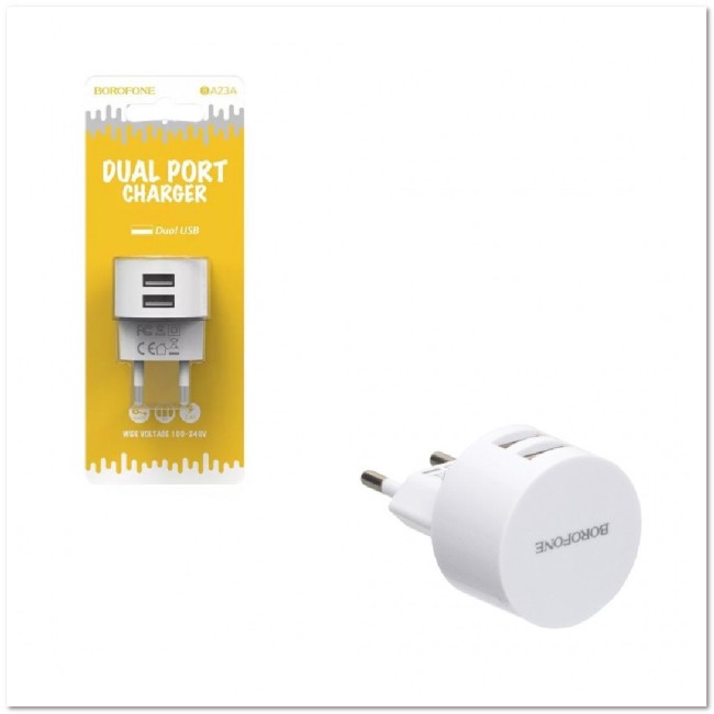 СЗУ BOROFONE BA23A c 2-мя USB 2.4A