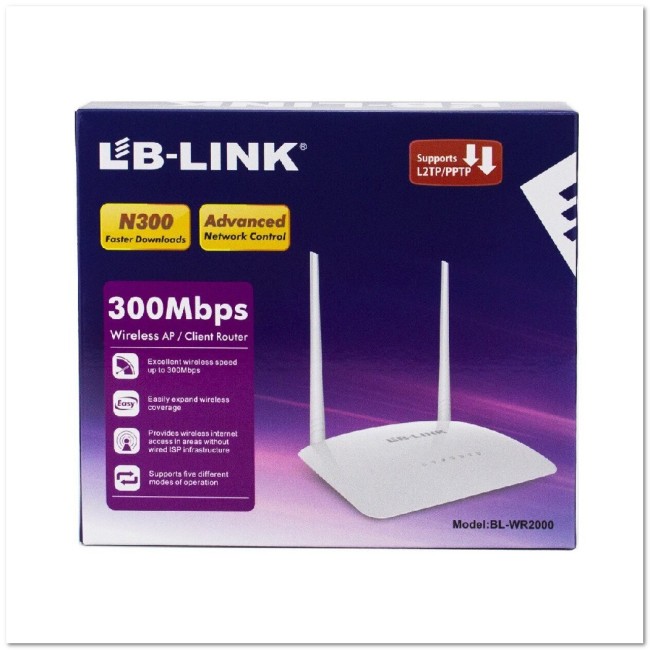 WI-FI роутер BL-WR2000 (300 Mbps, 2.4 GHz, 4-порта)