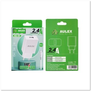 СЗУ Aulex AG-04 c USB + кабель Micro USB 2.4A СЗУ Aulex AG-04 c USB + кабель Micro USB 2.4A