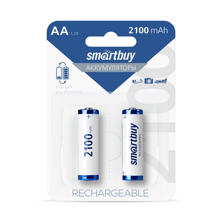 Аккумулятор NiMh Smartbuy AA/2BL 2100 mAh