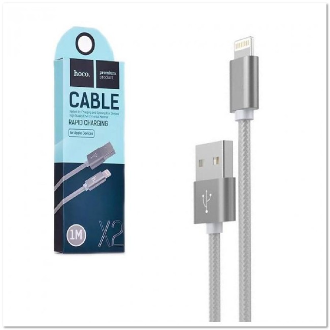 Кабель Lightning HOCO X2  2.4А (L=1M) ХБ