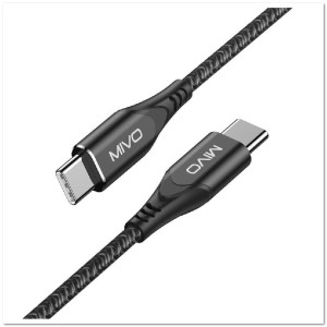  Кабель TYPE C на TYPE C MIVO MX-10T 3А, PD60W, нейлоновый, 1м