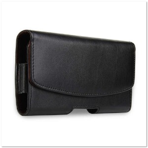 Сумочка кожаная на пояс для Honor 7A/Huawei Y5 2018/8S, 6,4" черная