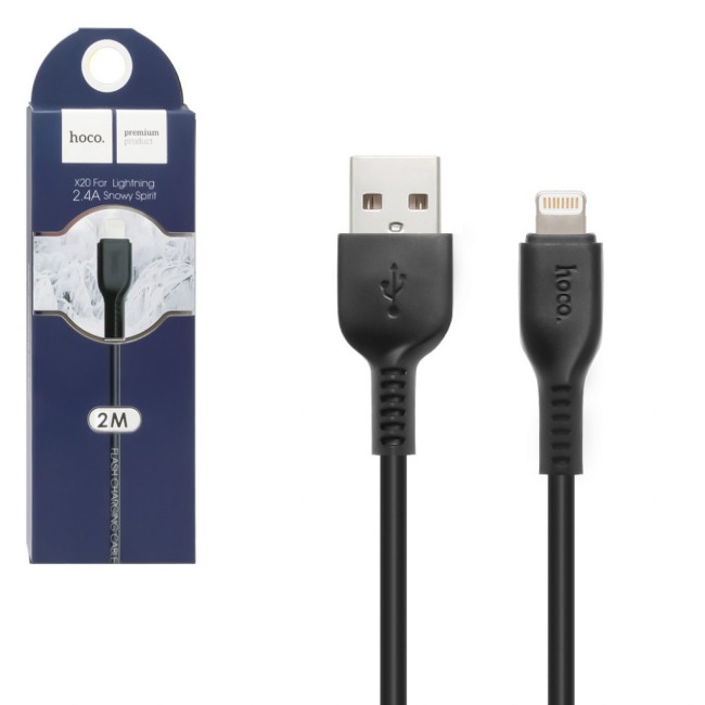 Кабель Lightning HOCO X20  2А (L=2M)