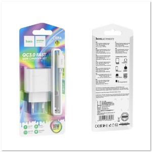 СЗУ HOCO C109A c USB + кабель Micro USB CQ3.0 18W
