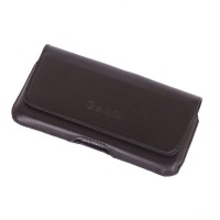 Сумочка кожаная на пояс для Nokia 105/Alcatel 1054E/Micromax X1800, 5,1" черная