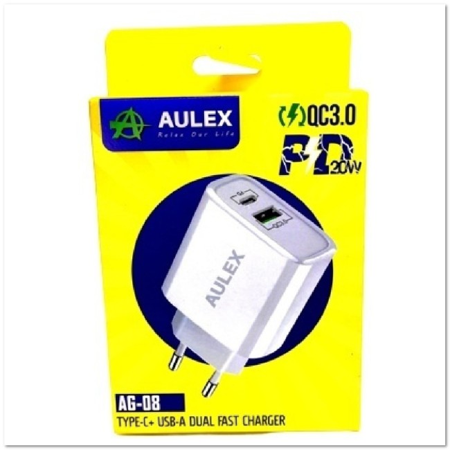 СЗУ Aulex AG-08 c USB+TYPE-С портами QC3.0 20W