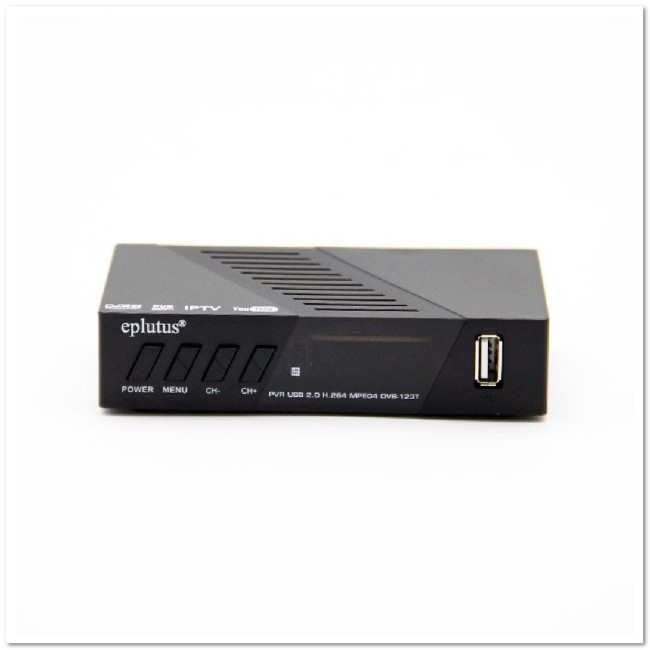 ТВ-приставка цифровая EPLUTUS DVB-123T (12V) Home and CAR version АЗУ В КОМЛЕКТЕ (с раздельным блоком питания)