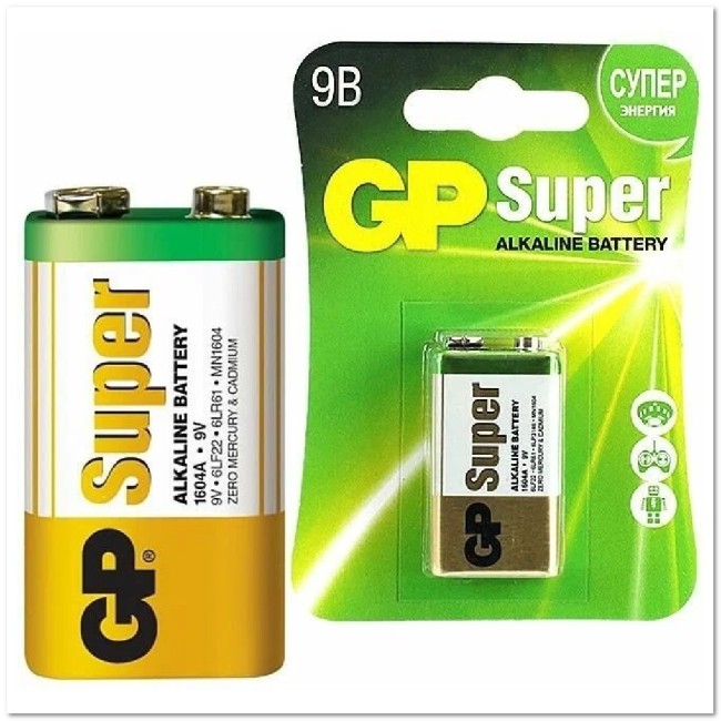 Батарейка алкалиновая GP 6LR61 КРОНА 9V