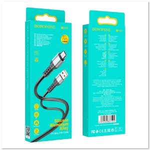 Кабель micro  BOROFONE BX64 2.4А (1М) (ЗАЩИТА ОТ ДЕТЕЙ/ОТ ПЕРЕГРЕВА/ОТ МОРОЗА)