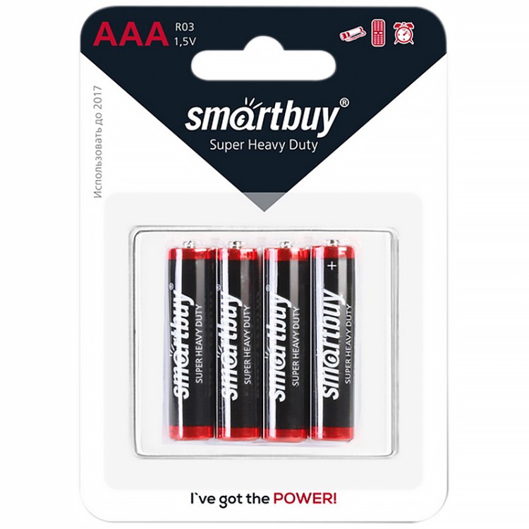 Батарейка солевая Smartbuy AAA R03/4B
