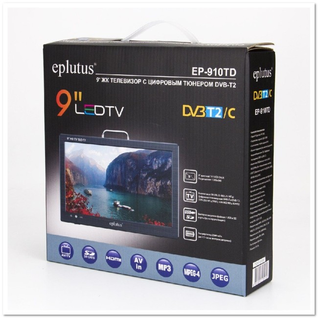 Телевизор с цифровым тюнером Eplutus EP-910TD (дисп.9", 1280*800) Телевизор с цифровым тюнером Eplutus EP-910TD (дисп.9", 1280*800)