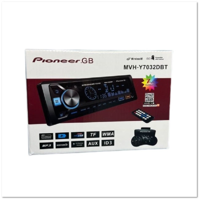 Автомагнитола BLUETOOTH GB MVH-Y7032DBT /4*55W/ МУЛЬТИРУЛЬ/7 ЦВ.