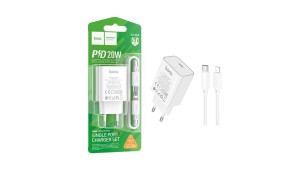 СЗУ HOCO C143A c TYPE-C + кабель  Lightning   PD20W СЗУ HOCO C143A c TYPE-C + кабель  Lightning   PD20W