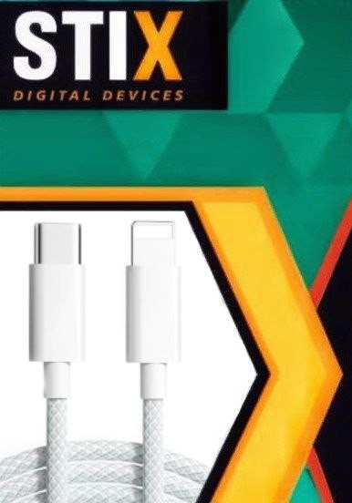 Кабель PD TYPE C-LIGHTNING STIX SX-09 FAST CHARGE 3A (1М) тканевые (тех.пак.)