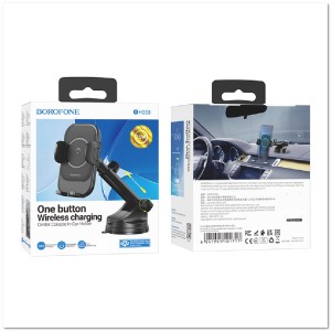 Автодержатель BOROFONE BH203 c беспроводной зарядкой, на панель