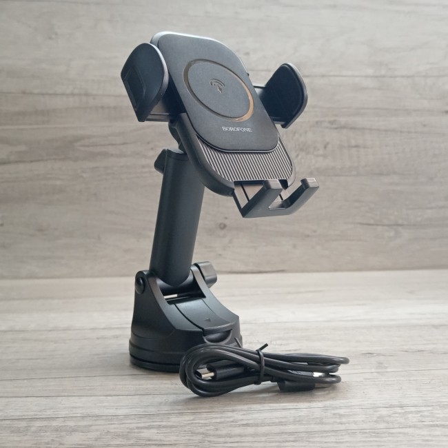 Автодержатель BOROFONE BH203 c беспроводной зарядкой, на панель Автодержатель BOROFONE BH203 c беспроводной зарядкой, на панель