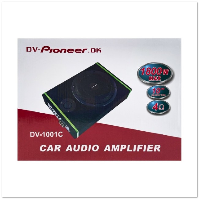 САБВУФЕР PR DV-1001C под сиденье + ВСТР.УСИЛИТЕЛЬ 10" 1800W