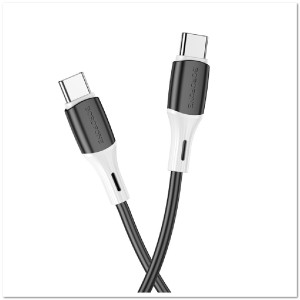 Кабель TYPE-C на TYPE-C BOROFONE BX79 3А (PD 60W) (1М) (ЗАЩИТА ОТ ДЕТЕЙ/ОТ ПЕРЕГРЕВА/ОТ МОРОЗА)