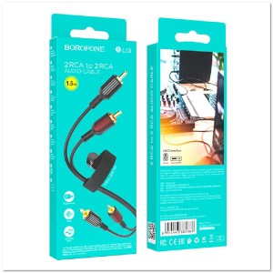 Видеокабель 2RCA-2RCA (2+2) BOROFONE BL13 1.5 метра