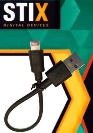 Кабель LIGHTNING STIX SX-08 FAST CHARGE 2.4A (0,2М) резиновый (тех.пак.)