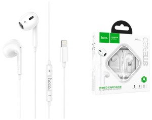 Проводная гарнитура HOCO M1 MAX LIGHTNING (подключение через Bluetooth) Проводная гарнитура HOCO M1 MAX LIGHTNING (подключение через Bluetooth)