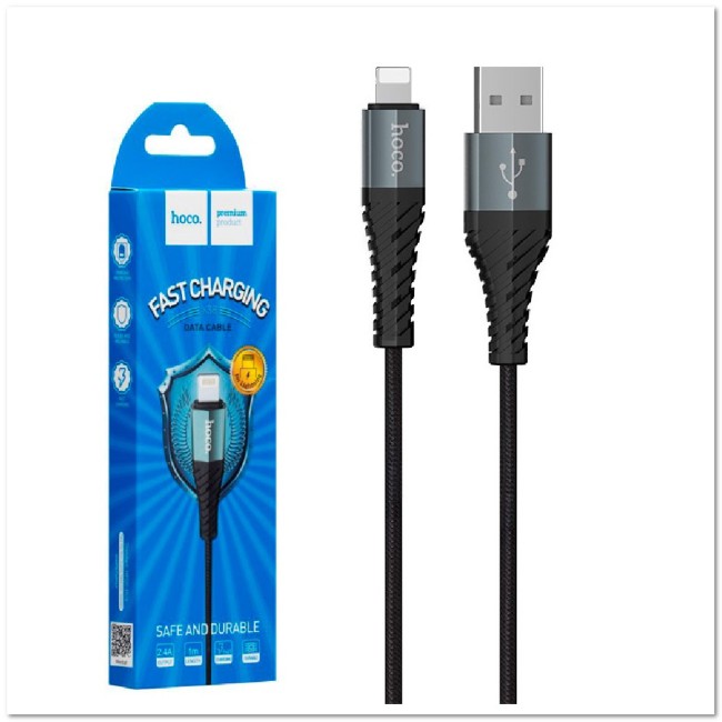 Кабель Lightning HOCO X38  2.4A (L=1M) ХБ